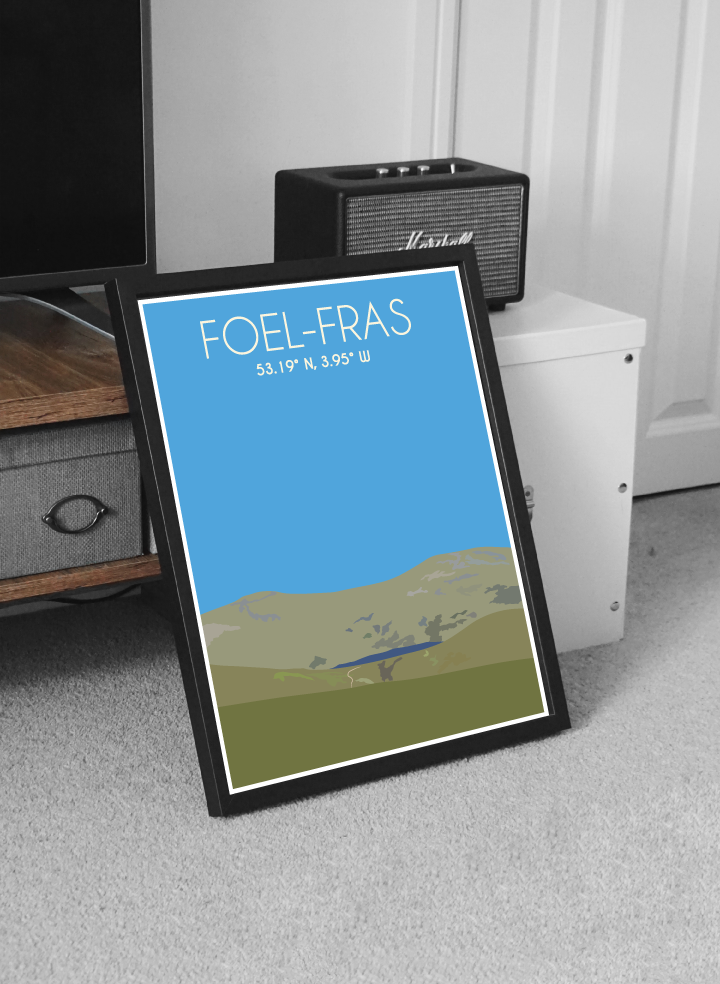 Foel Fras Eryri National Park (Snowdonia) Welsh 3000's poster print