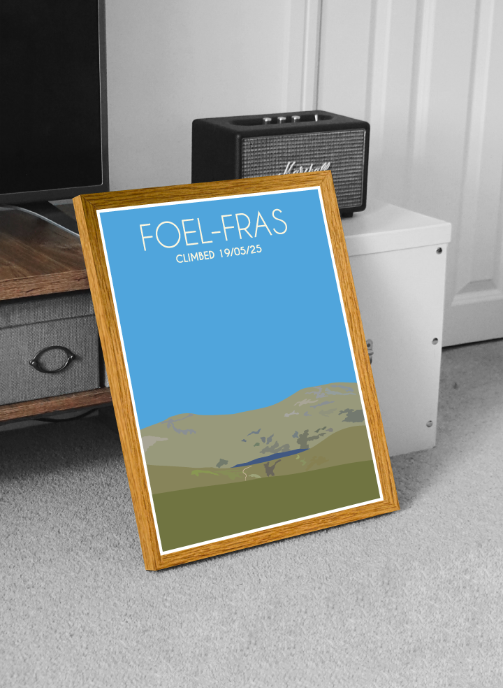 Foel Fras Eryri National Park (Snowdonia) Welsh 3000's poster print