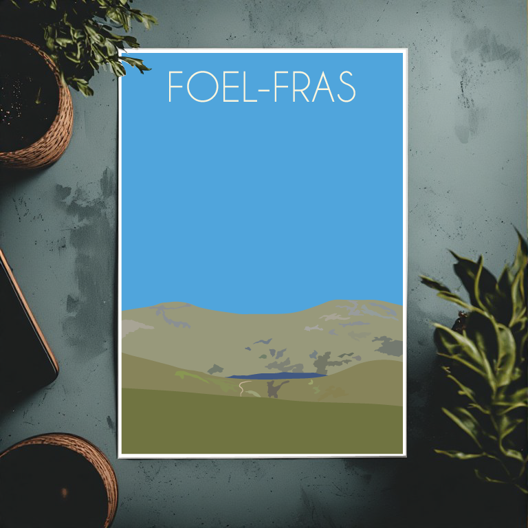 Foel Fras Eryri National Park (Snowdonia) Welsh 3000's poster print