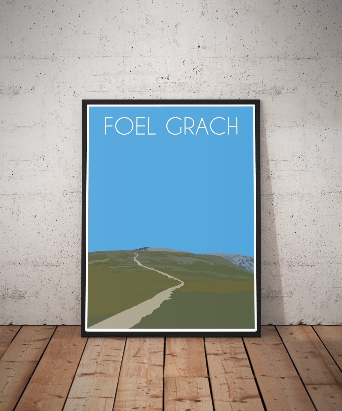 Foel Grach Eryri National Park (Snowdonia) Welsh 3000's poster print
