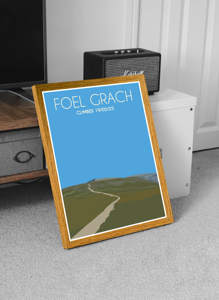 Foel Grach Eryri National Park (Snowdonia) Welsh 3000's poster print
