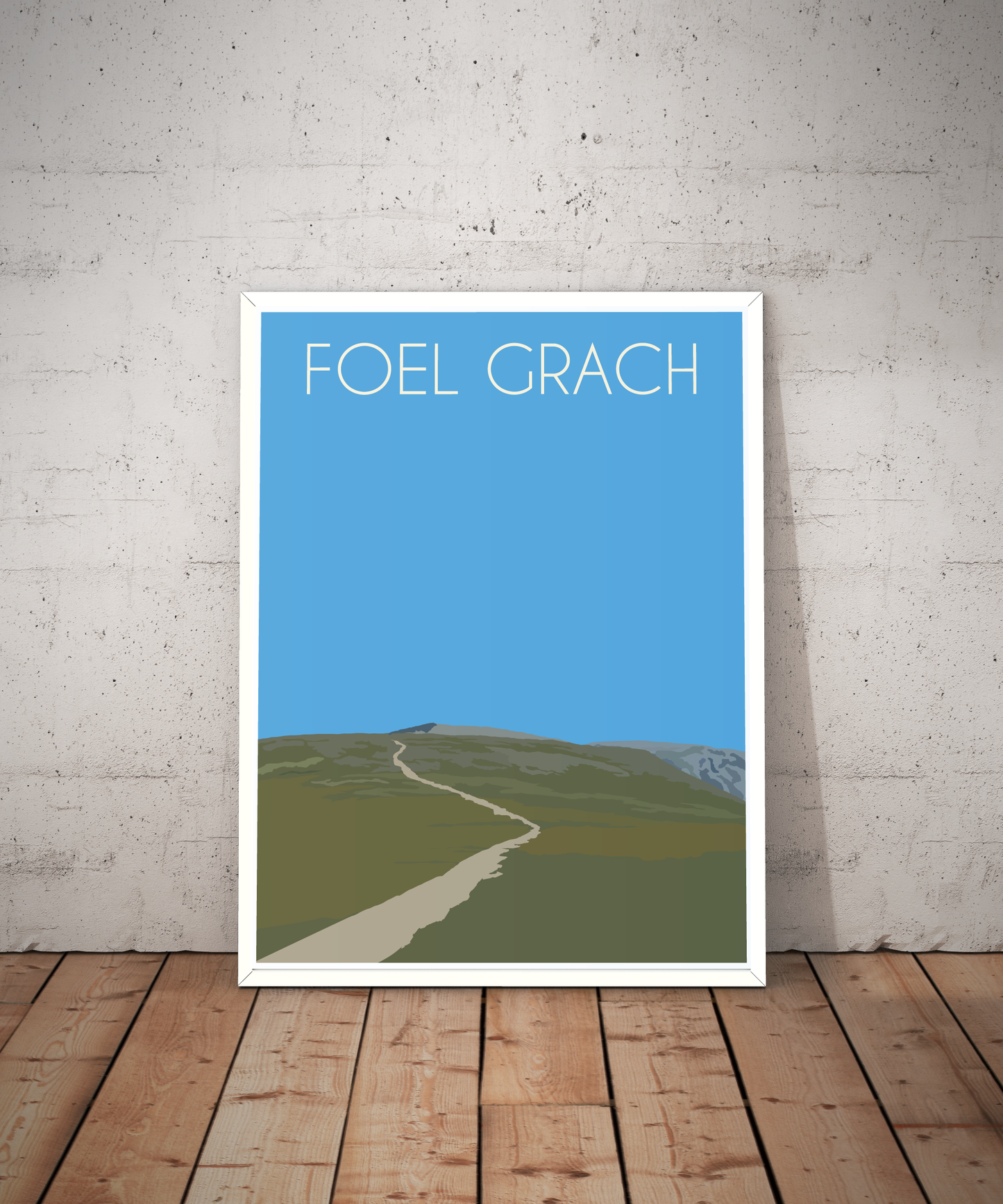 Foel Grach Eryri National Park (Snowdonia) Welsh 3000's poster print