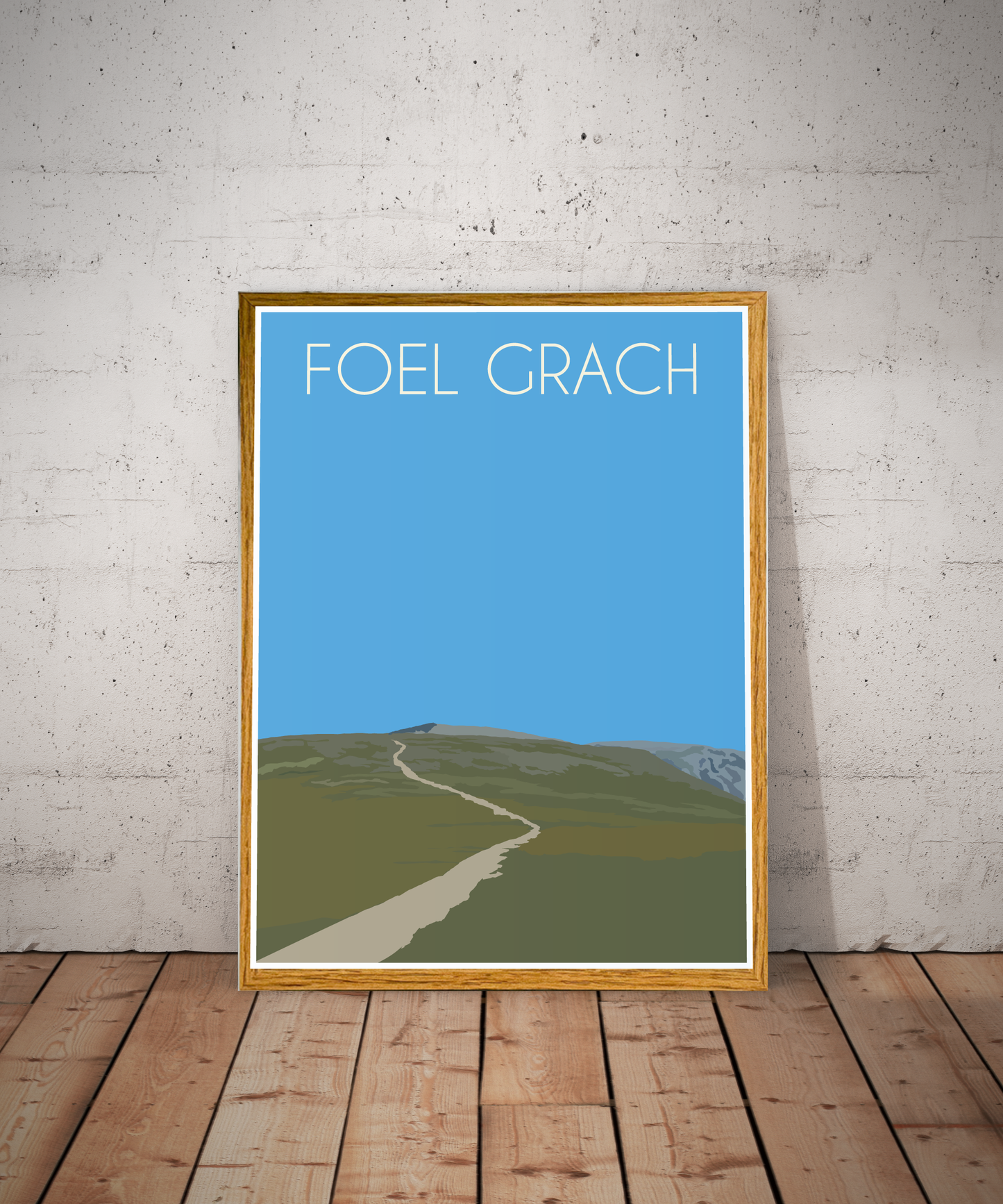 Foel Grach Eryri National Park (Snowdonia) Welsh 3000's poster print
