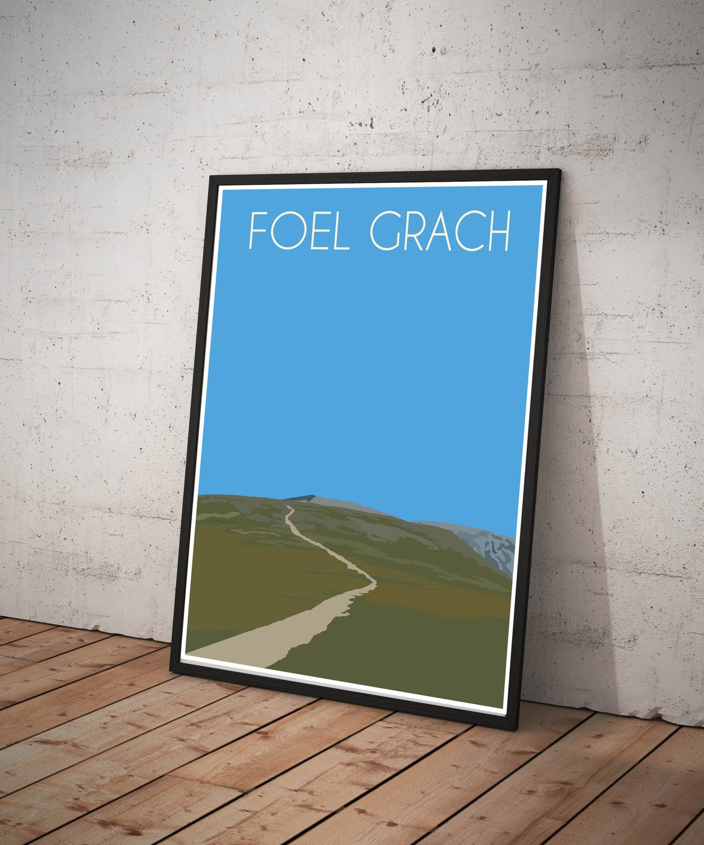 Foel Grach Eryri National Park (Snowdonia) Welsh 3000's poster print