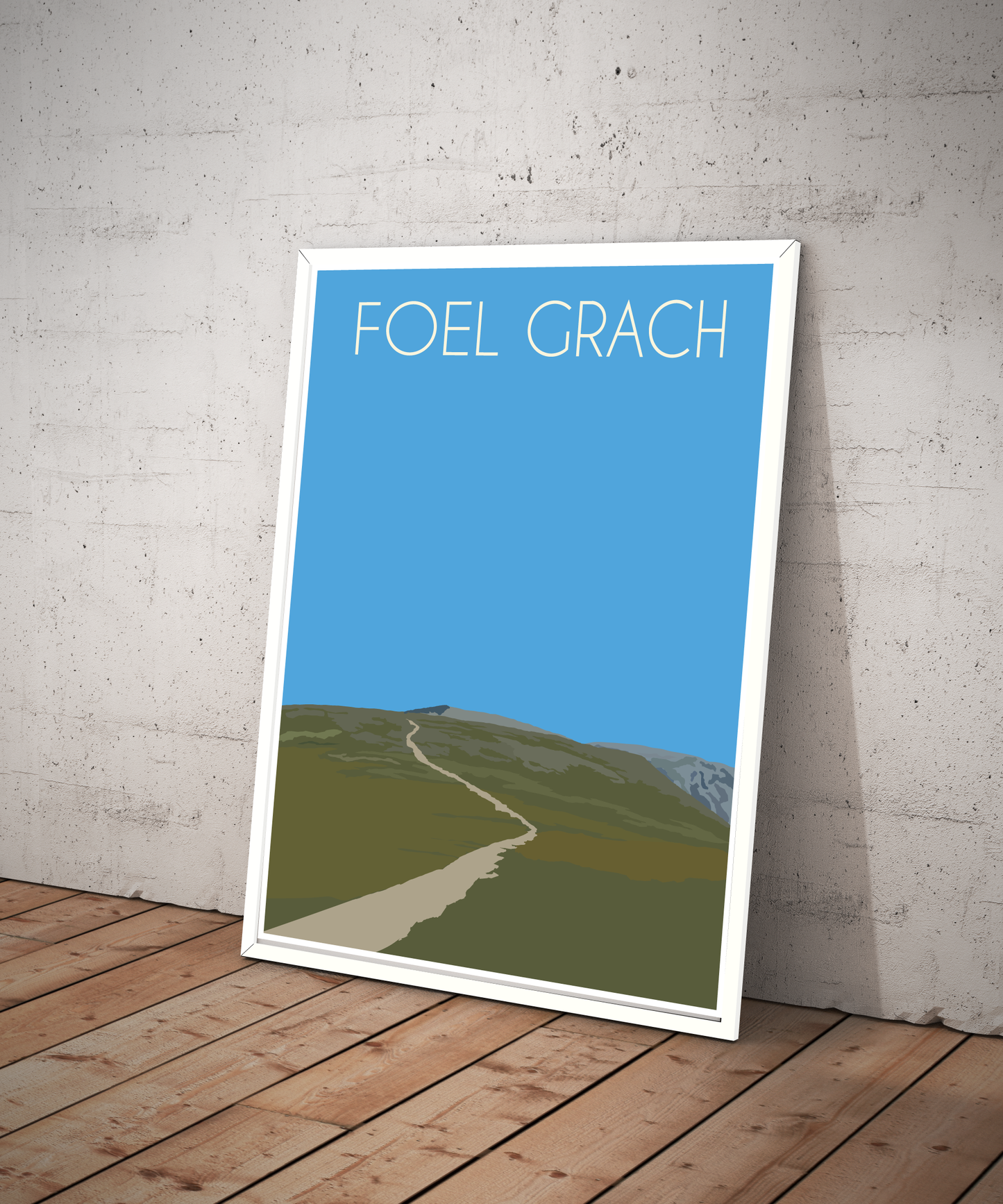 Foel Grach Eryri National Park (Snowdonia) Welsh 3000's poster print