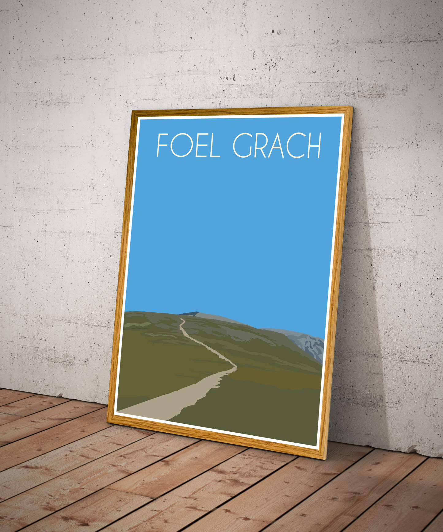 Foel Grach Eryri National Park (Snowdonia) Welsh 3000's poster print