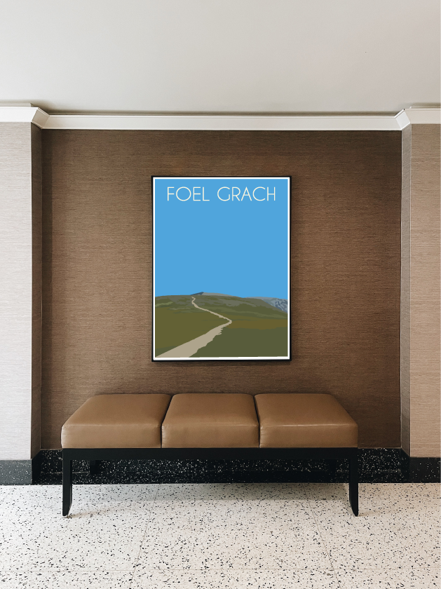 Foel Grach Eryri National Park (Snowdonia) Welsh 3000's poster print