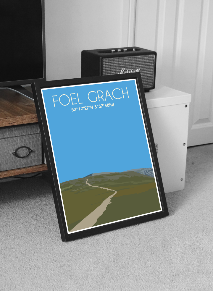 Foel Grach Eryri National Park (Snowdonia) Welsh 3000's poster print