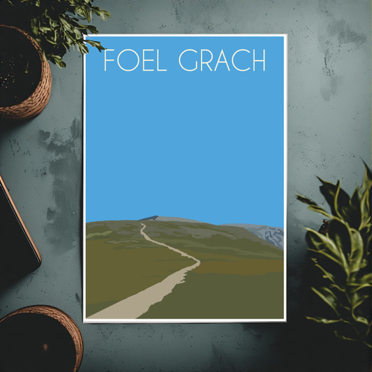 Foel Grach Eryri National Park (Snowdonia) Welsh 3000's poster print