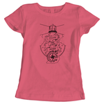 Follow the light home lighthouse ladies t-shirt