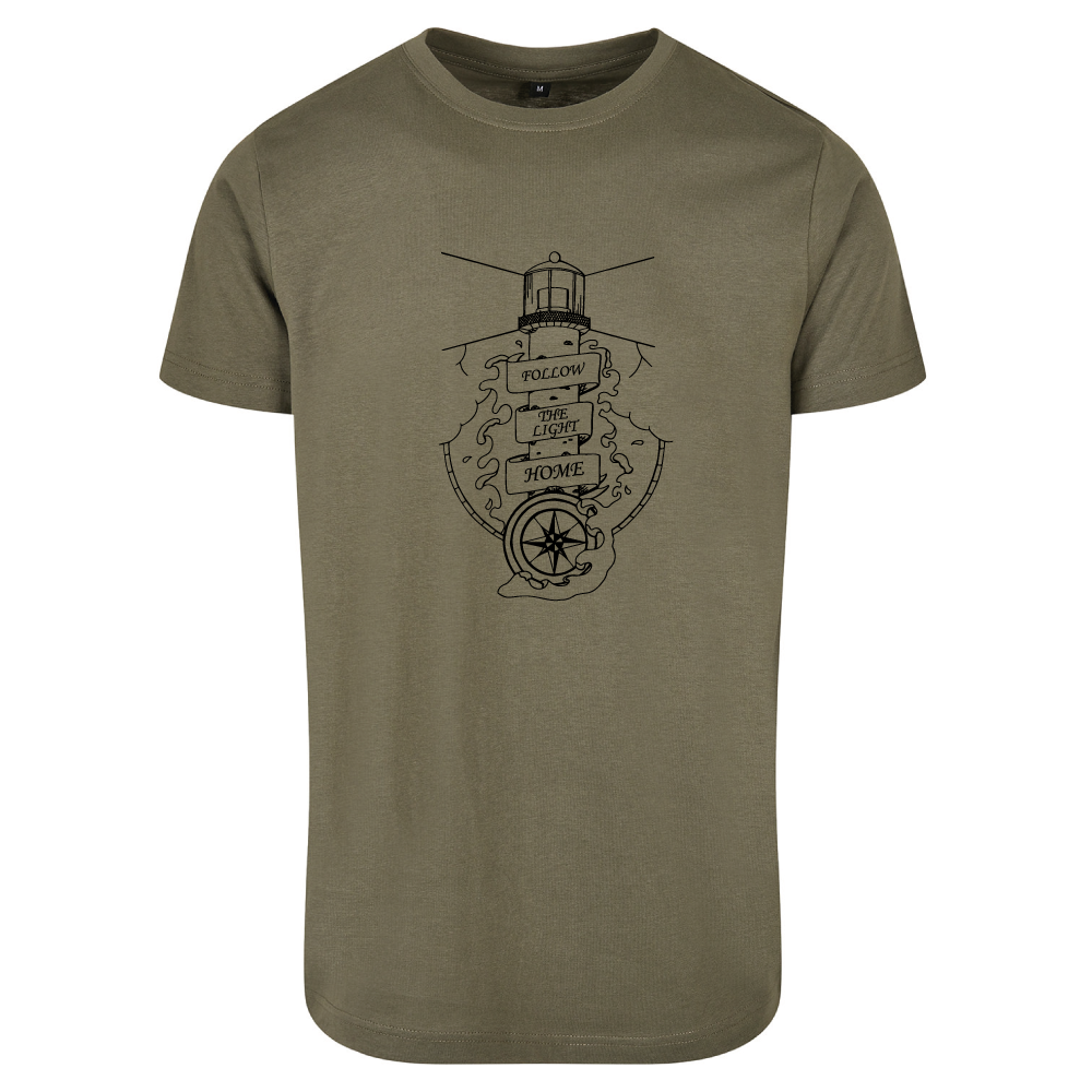 Follow the Light Home Sea-Themed Unisex T-Shirt