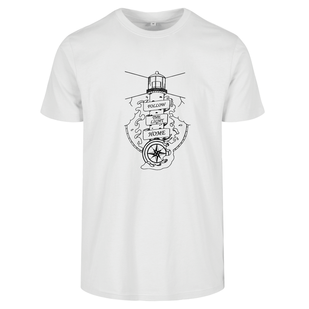 Follow the Light Home Sea-Themed Unisex T-Shirt