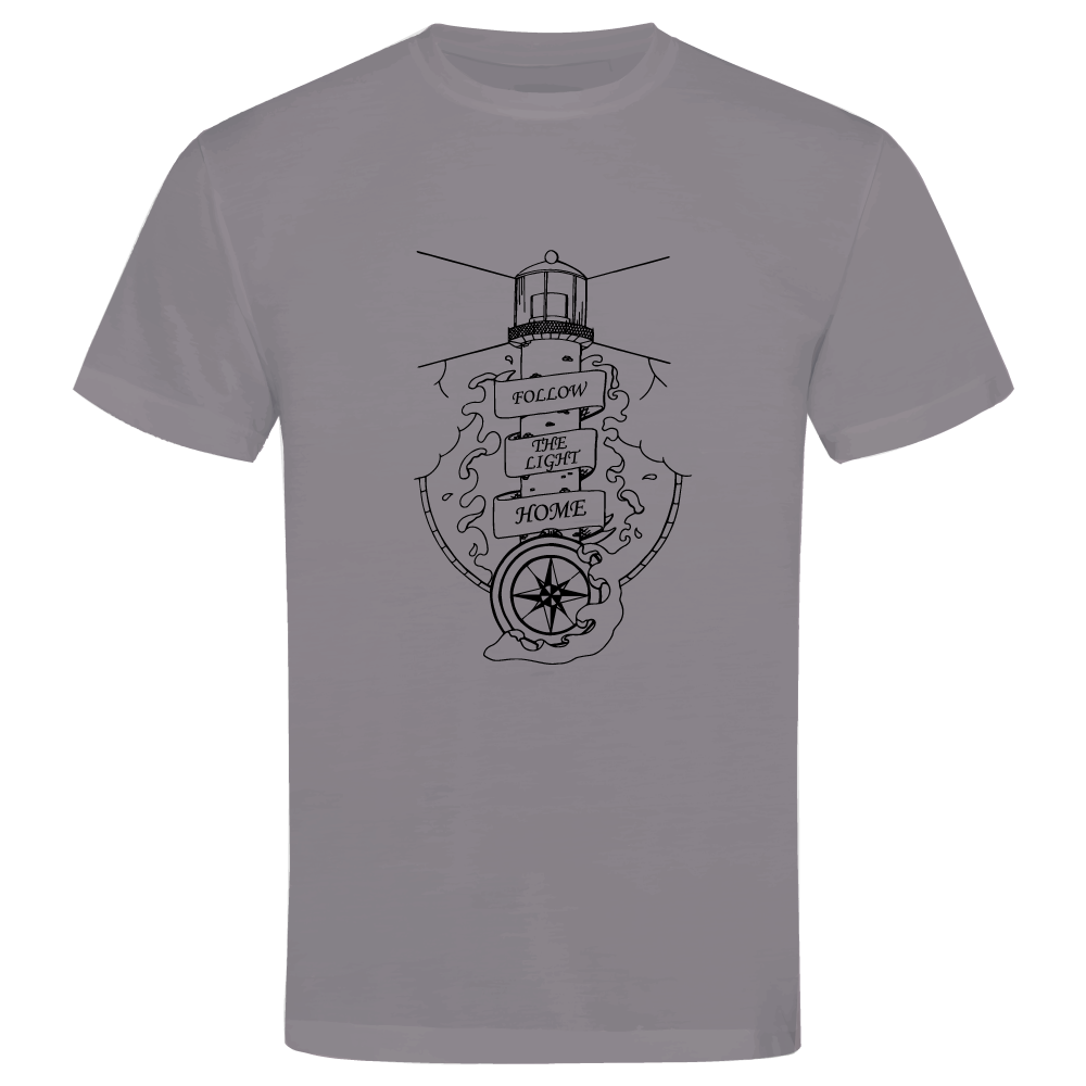 Follow the Light Home Sea-Themed T-Shirt