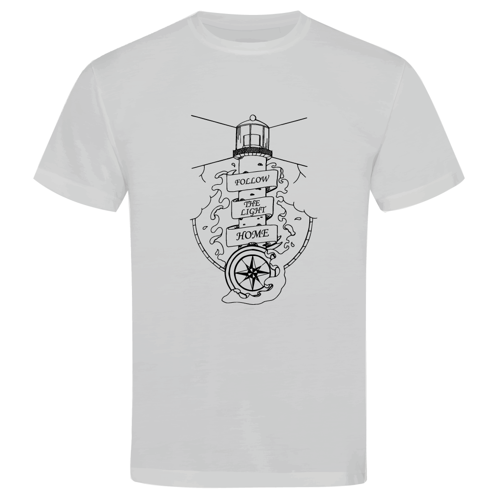 Follow the Light Home Sea-Themed T-Shirt