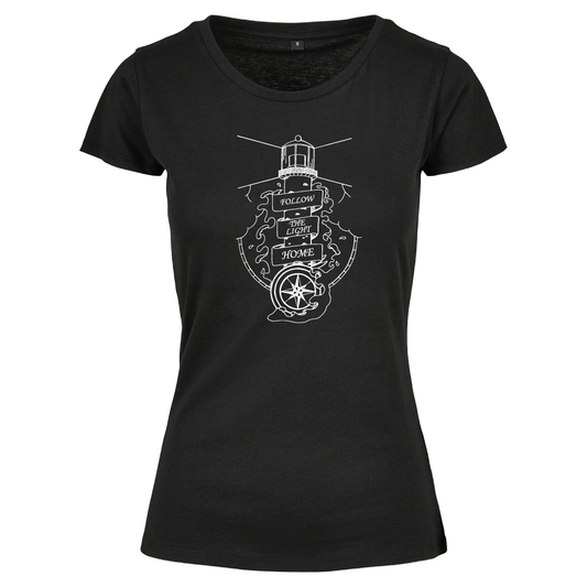 Follow the Light Home Sea-Themed Ladies T-Shirt