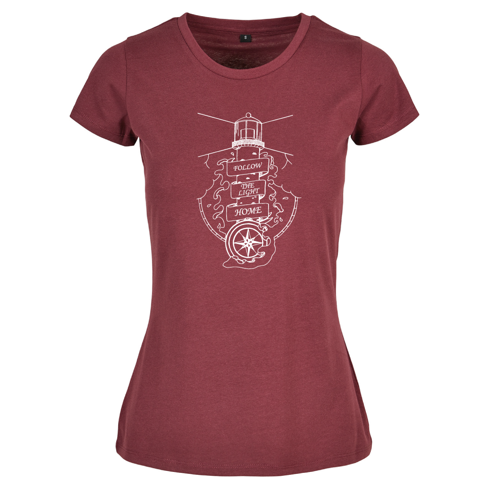 Follow the Light Home Sea-Themed Ladies T-Shirt