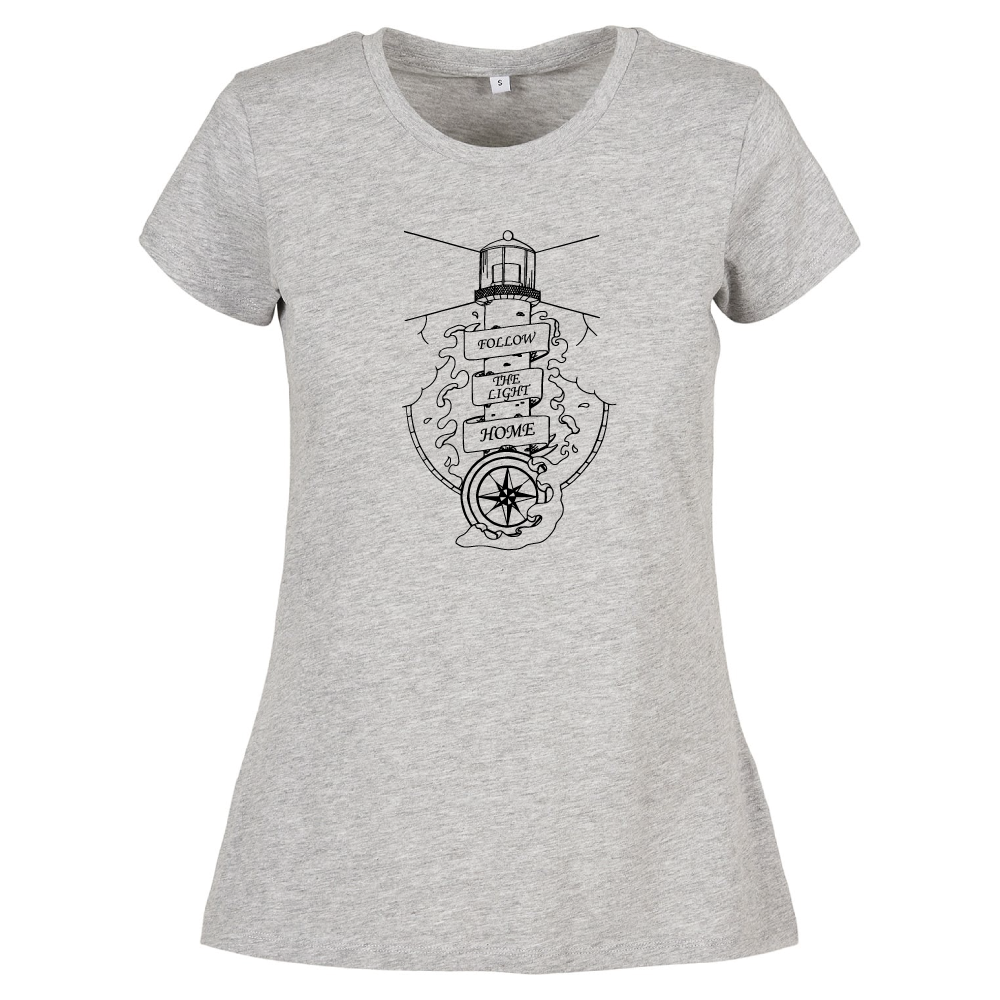 Follow the Light Home Sea-Themed Ladies T-Shirt