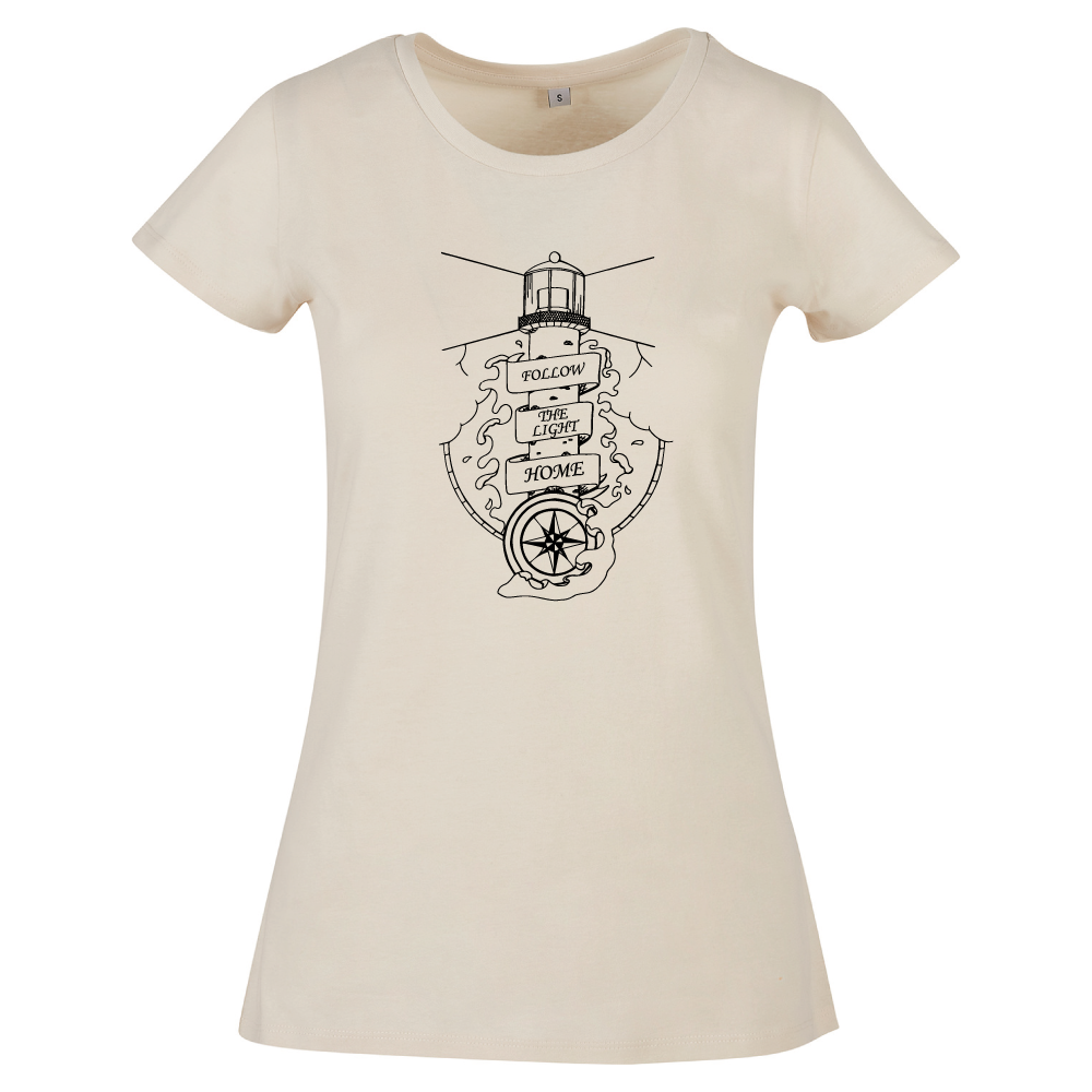 Follow the Light Home Sea-Themed Ladies T-Shirt