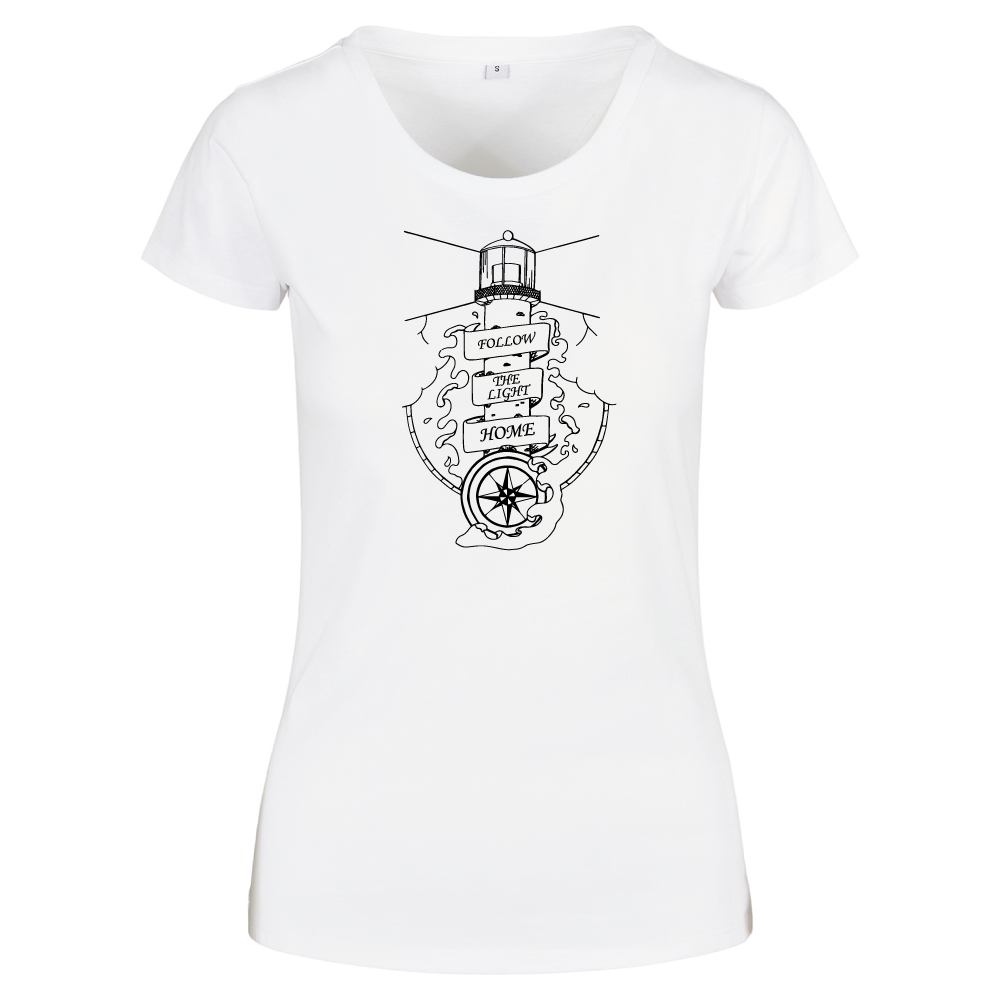 Follow the Light Home Sea-Themed Ladies T-Shirt