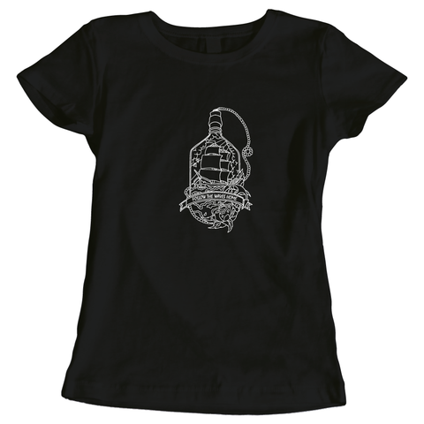 Follow the waves home surfing themed ladies t-shirt