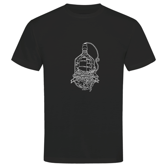 Follow the waves home surfing themed t-shirt