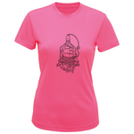 Follow the waves home surfing themed ladies t-shirt