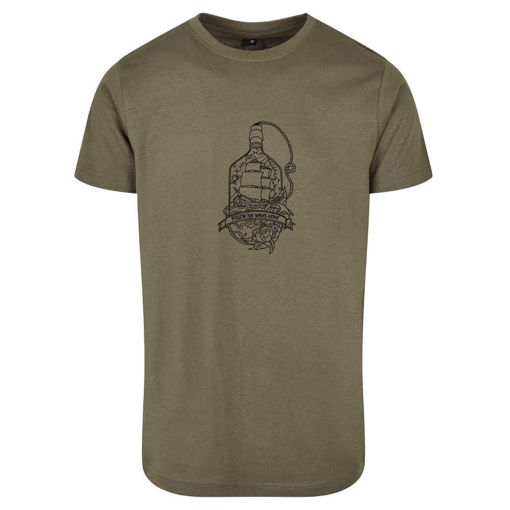 Follow the waves home surf themed unisex t-shirt