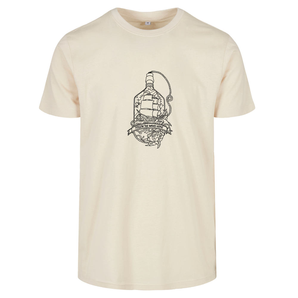 Follow the waves home surf themed unisex t-shirt