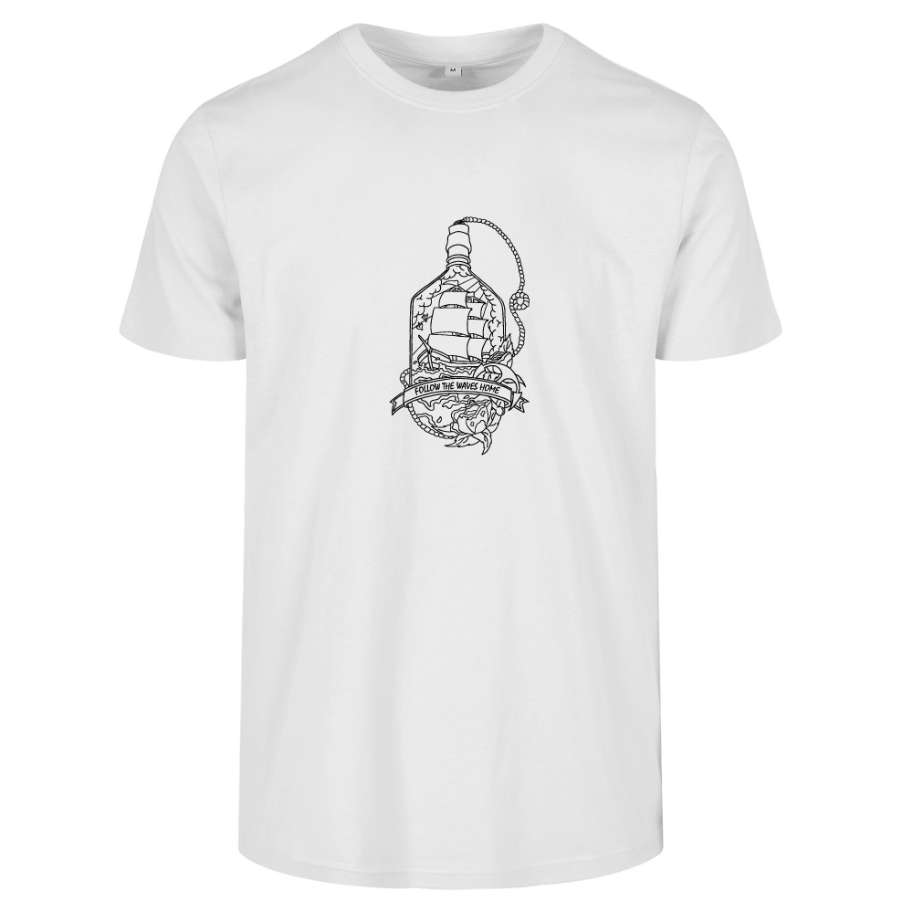 Follow the waves home surf themed unisex t-shirt