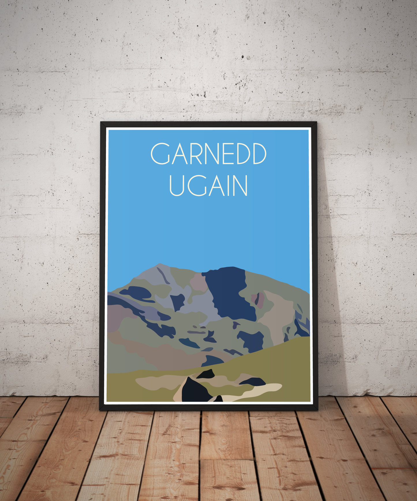 Garnedd Ugain Eryri National Park (Snowdonia) Welsh 3000's poster print