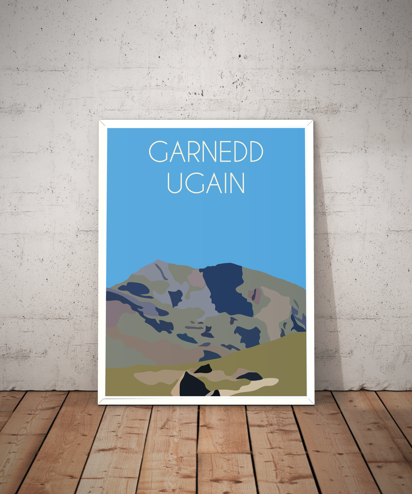 Garnedd Ugain Eryri National Park (Snowdonia) Welsh 3000's poster print