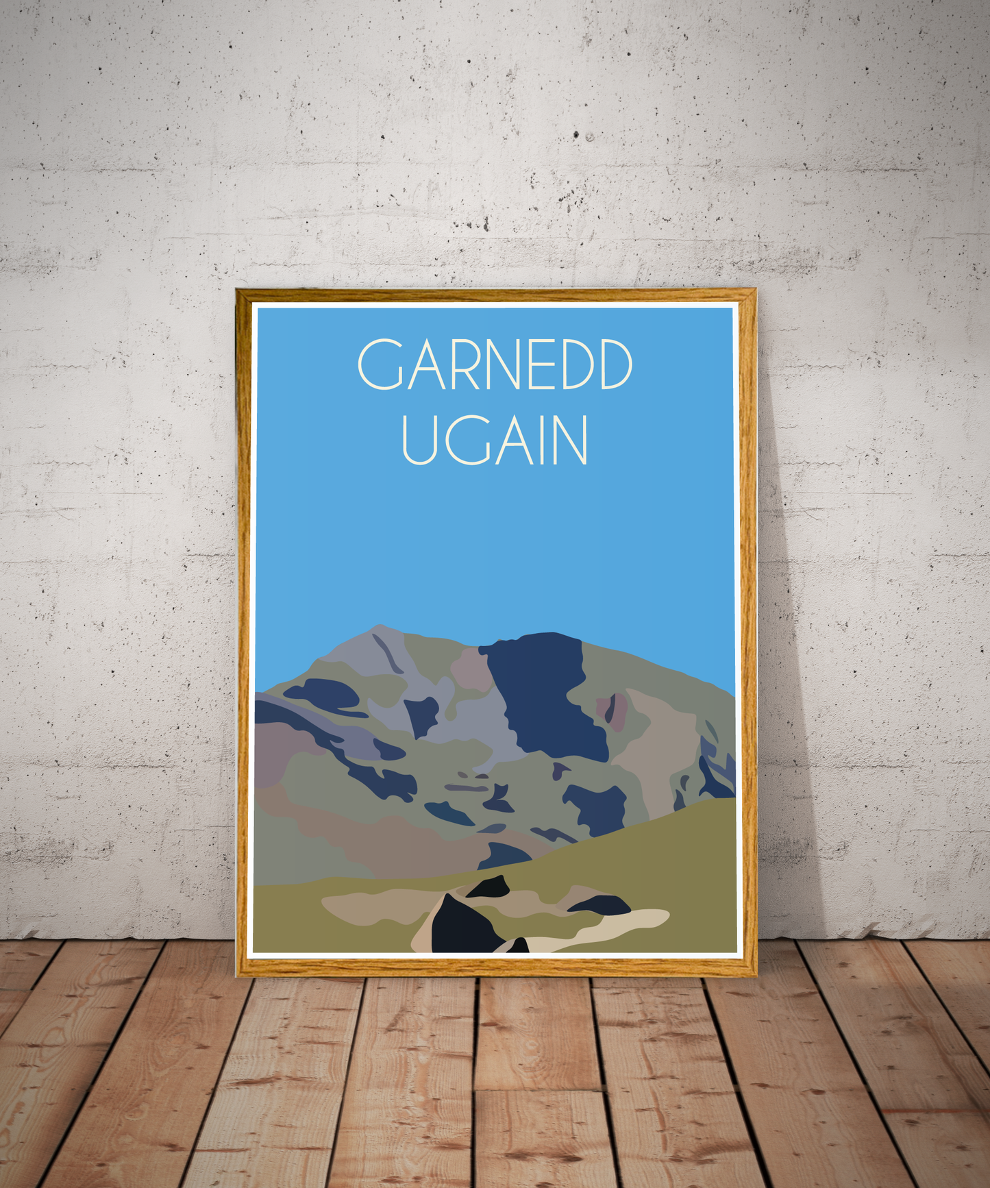 Garnedd Ugain Eryri National Park (Snowdonia) Welsh 3000's poster print