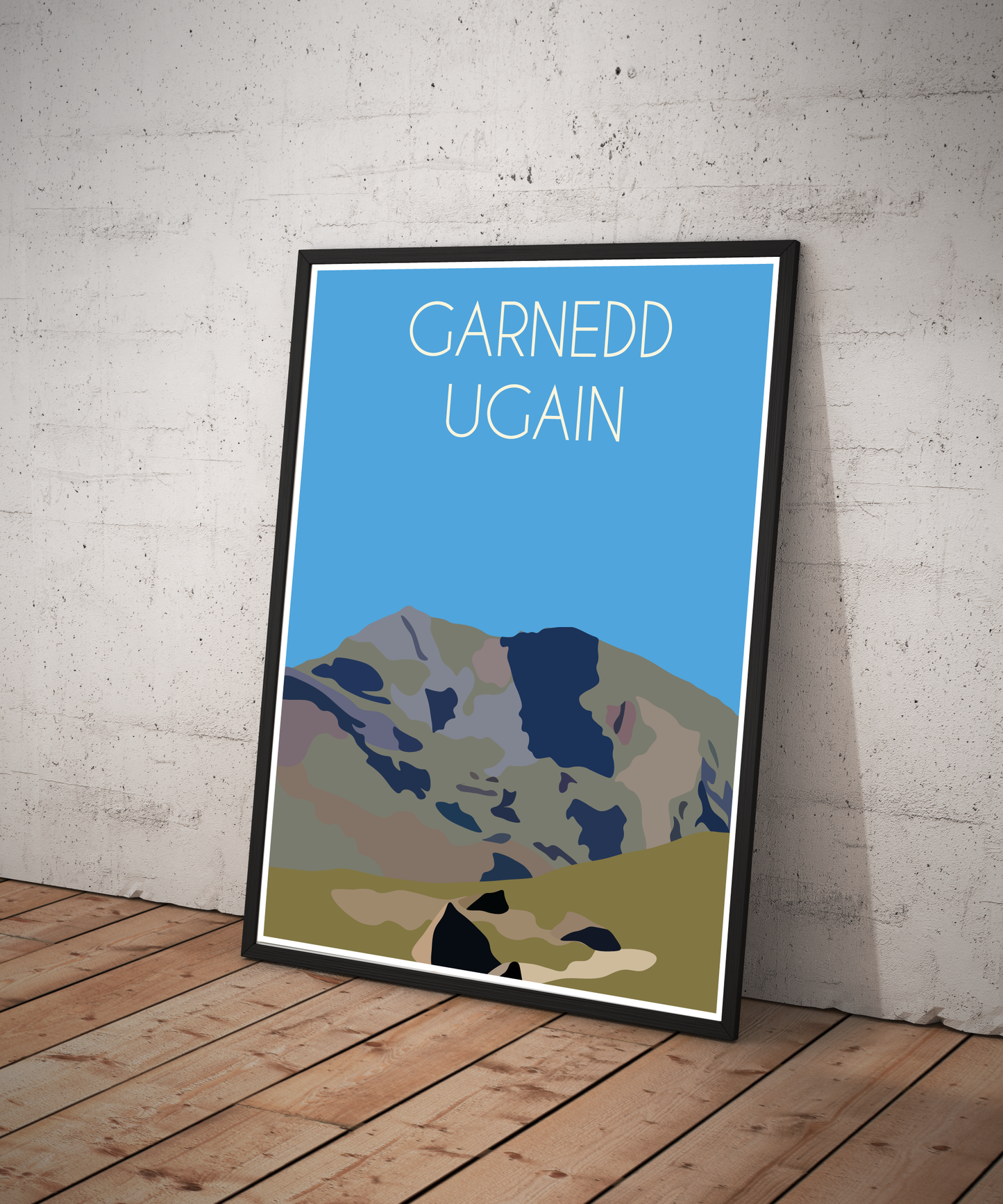 Garnedd Ugain Eryri National Park (Snowdonia) Welsh 3000's poster print