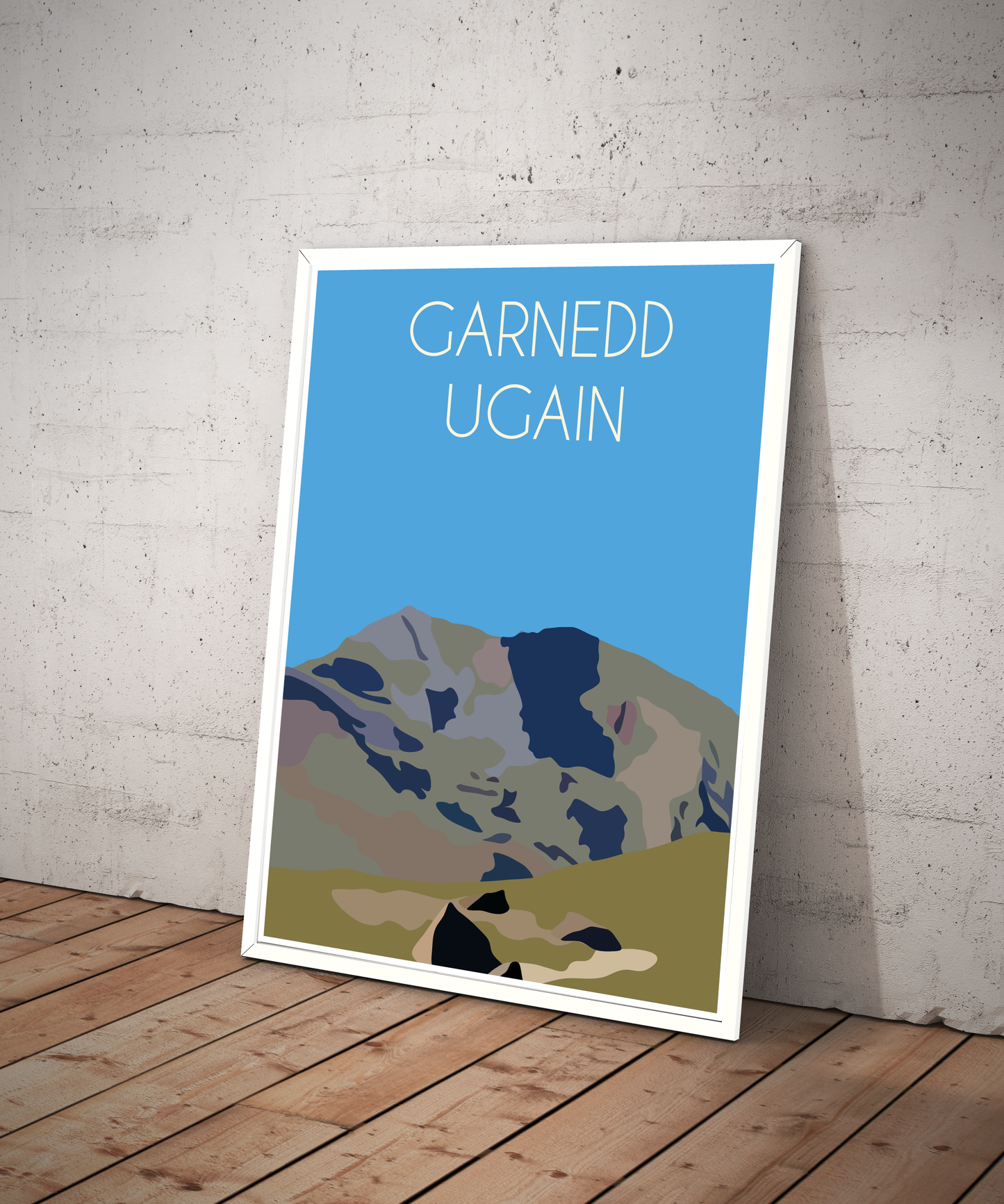 Garnedd Ugain Eryri National Park (Snowdonia) Welsh 3000's poster print