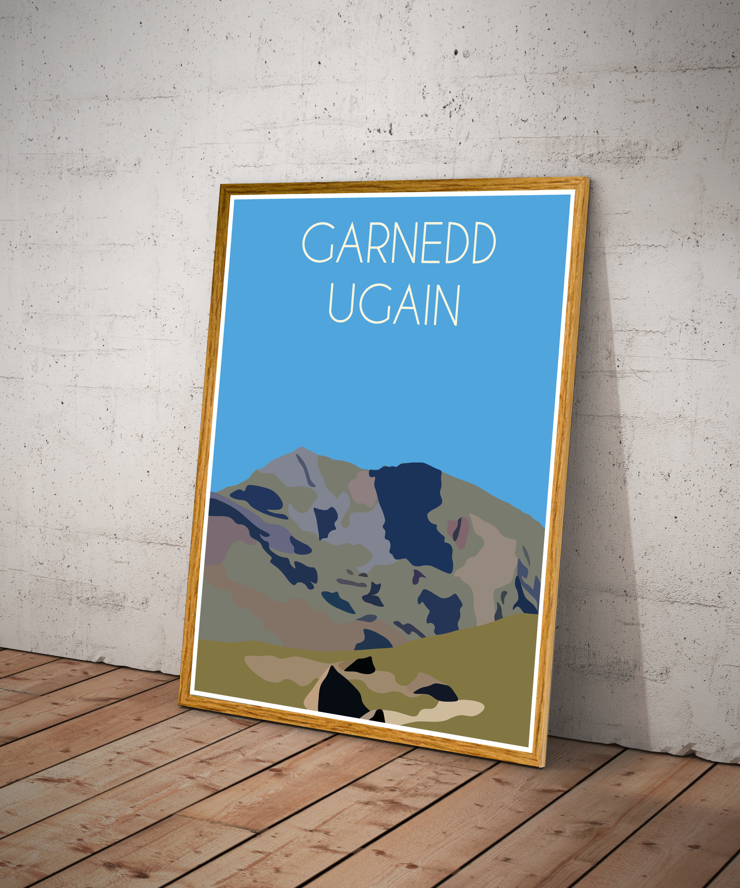 Garnedd Ugain Eryri National Park (Snowdonia) Welsh 3000's poster print
