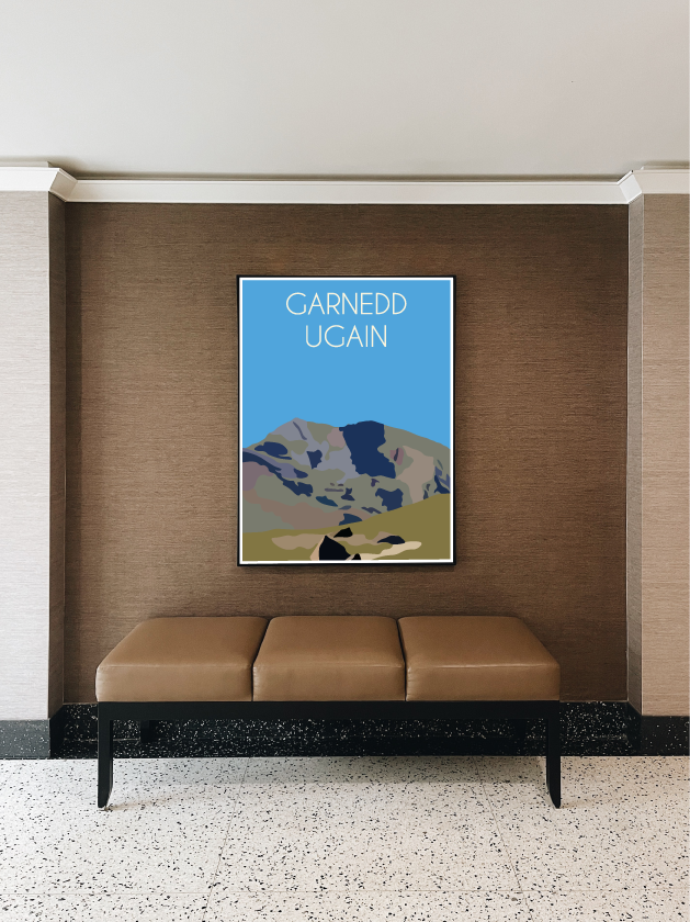 Garnedd Ugain Eryri National Park (Snowdonia) Welsh 3000's poster print