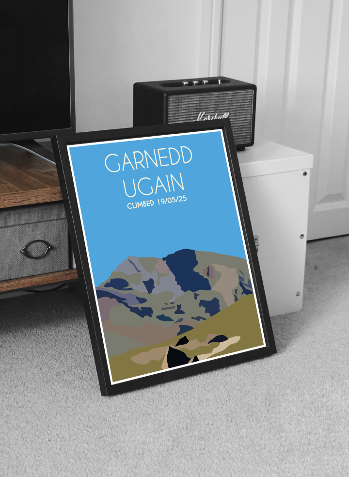 Garnedd Ugain Eryri National Park (Snowdonia) Welsh 3000's poster print
