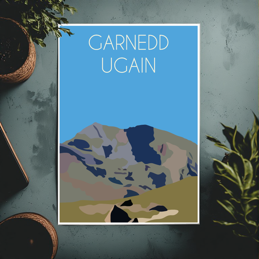 Garnedd Ugain Eryri National Park (Snowdonia) Welsh 3000's poster print