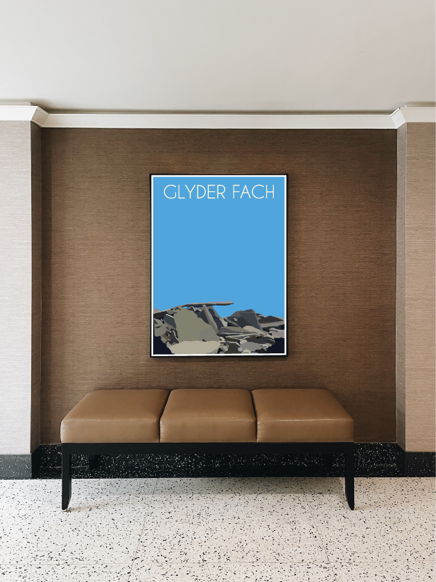 Glyder Fach Eryri National Park (Snowdonia) Welsh 3000's poster print