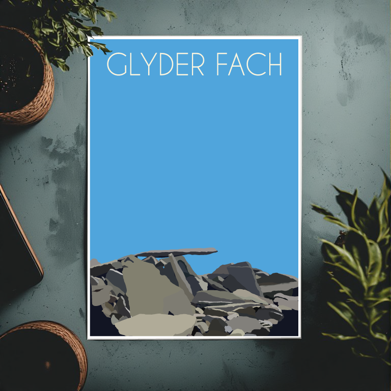 Glyder Fach Eryri National Park (Snowdonia) Welsh 3000's poster print