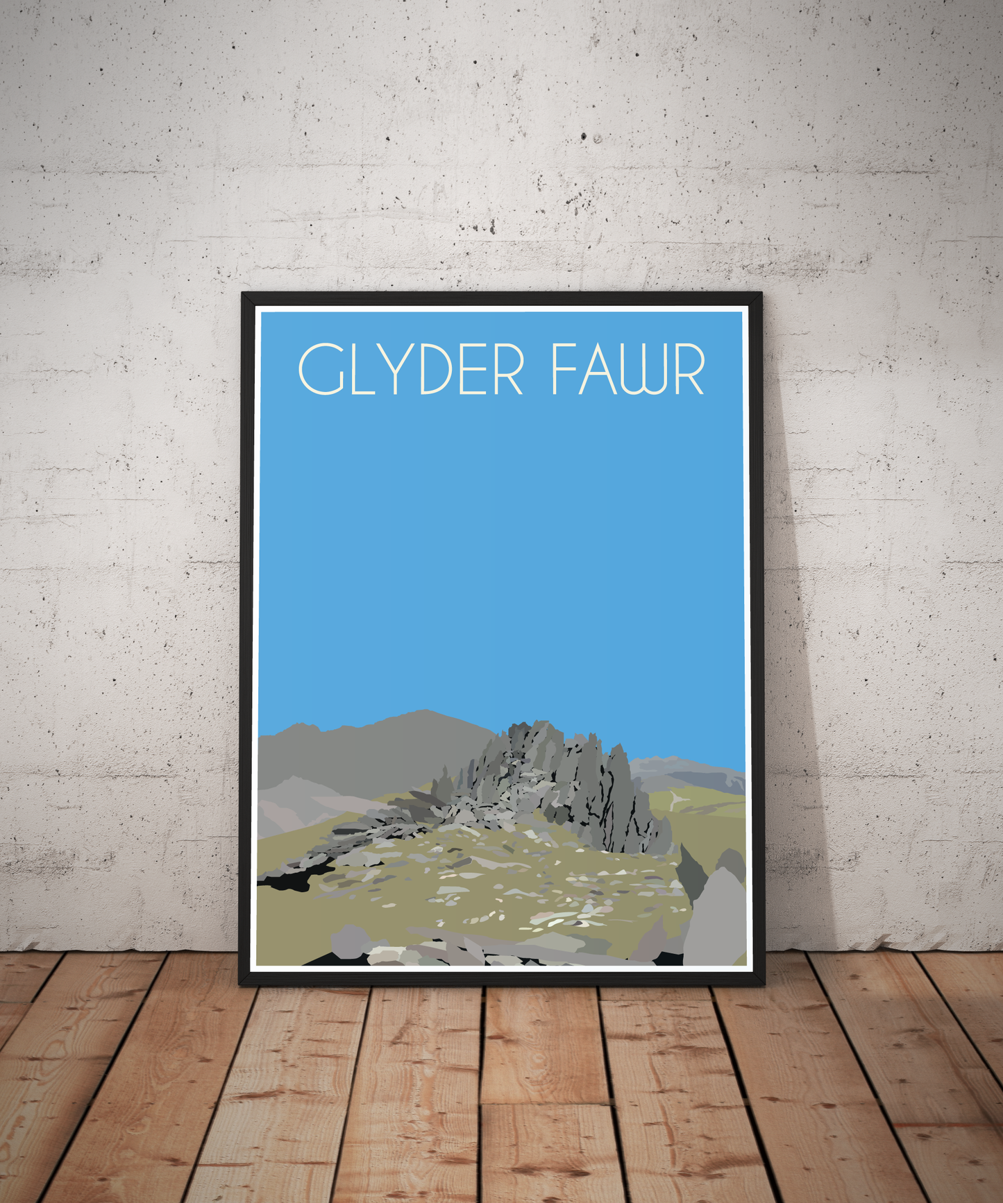 Glyder Fawr Eryri National Park (Snowdonia) Welsh 3000's poster print