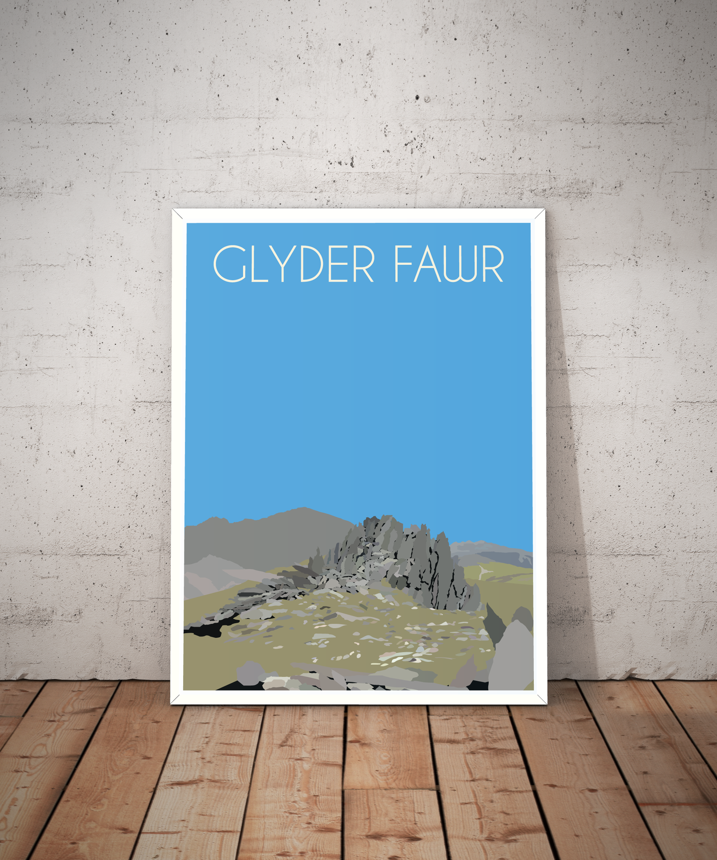 Glyder Fawr Eryri National Park (Snowdonia) Welsh 3000's poster print