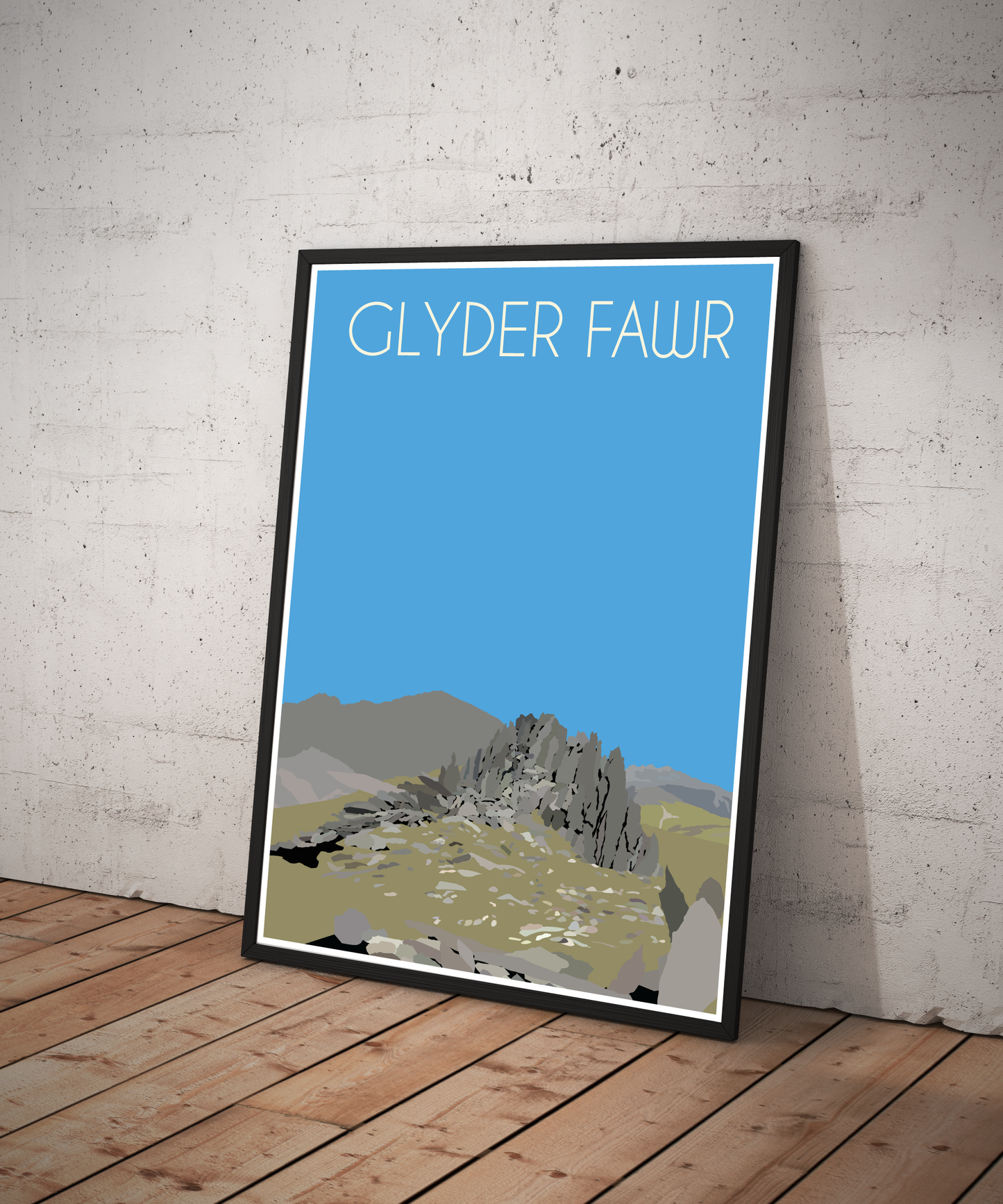Glyder Fawr Eryri National Park (Snowdonia) Welsh 3000's poster print
