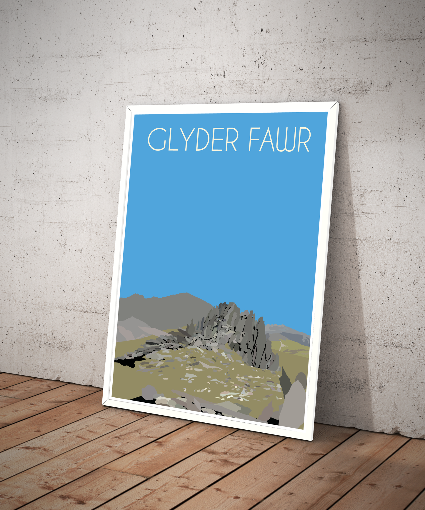 Glyder Fawr Eryri National Park (Snowdonia) Welsh 3000's poster print