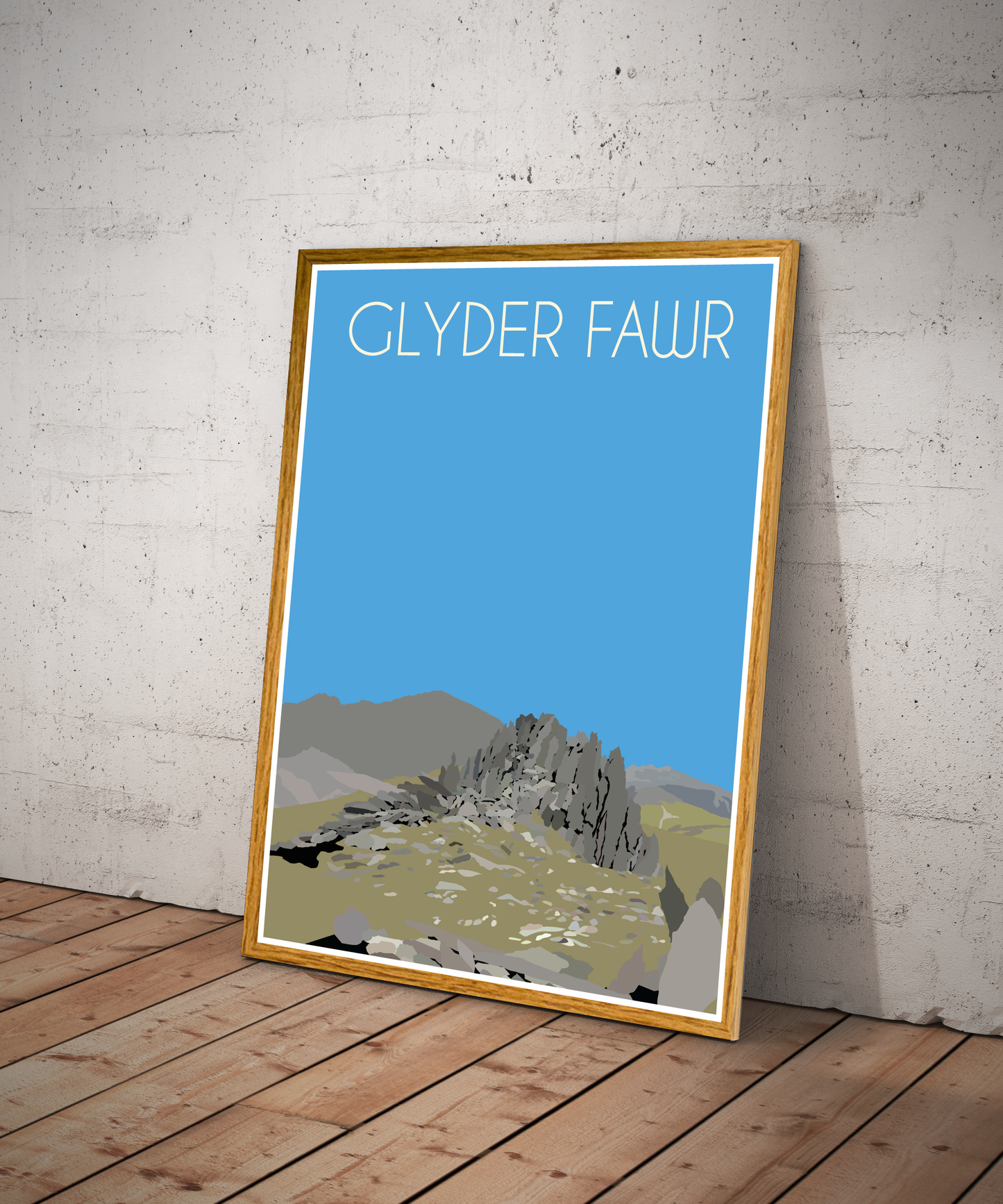 Glyder Fawr Eryri National Park (Snowdonia) Welsh 3000's poster print