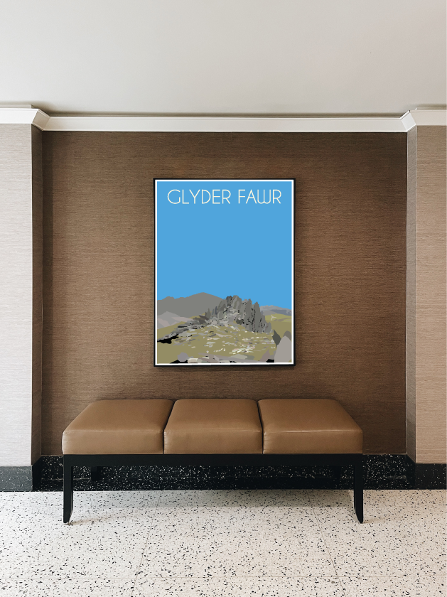 Glyder Fawr Eryri National Park (Snowdonia) Welsh 3000's poster print