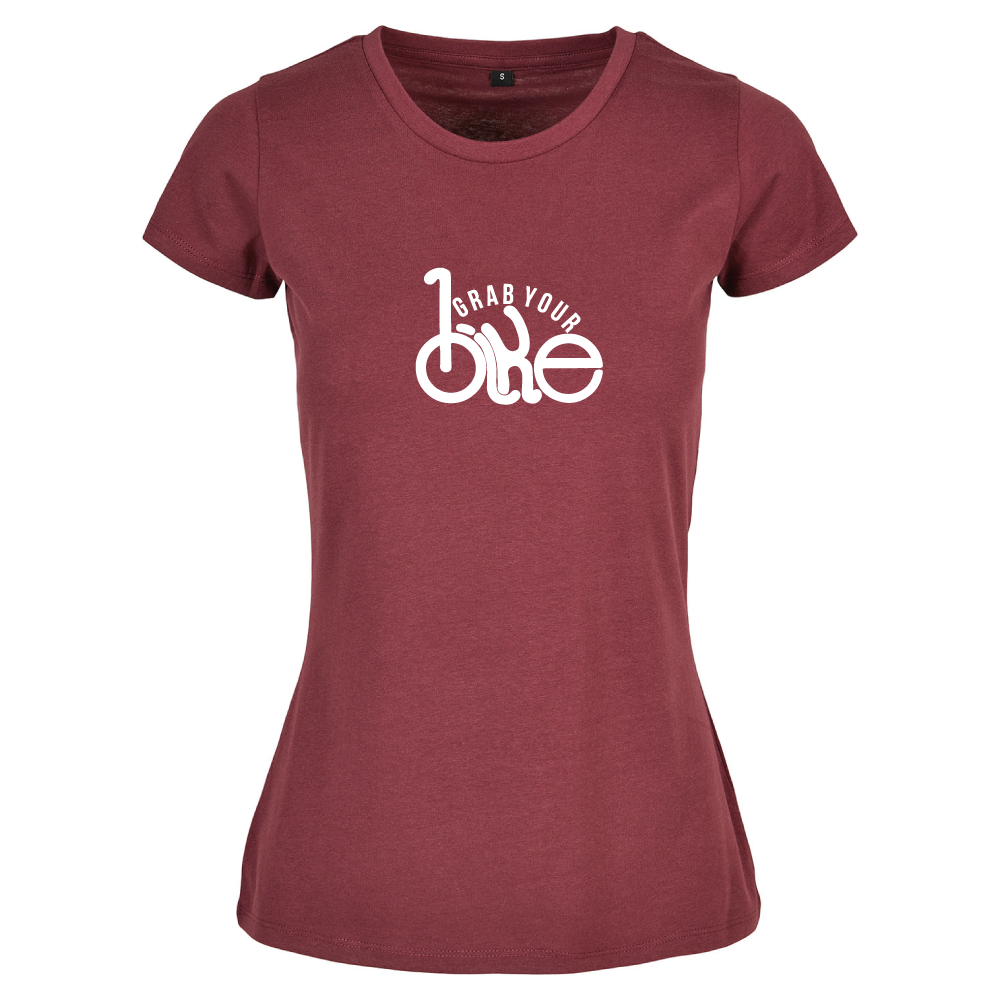 Grab Your Bike Cycling Bicycle Themed Ladies T-Shirt