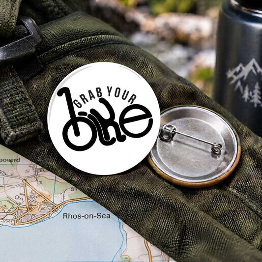 Grab Your Bike 25mm Pin Badge | Travel Memories Pin Badge