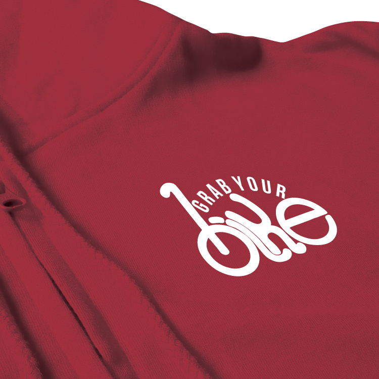 Grab Your Bike cycling themed Zoody