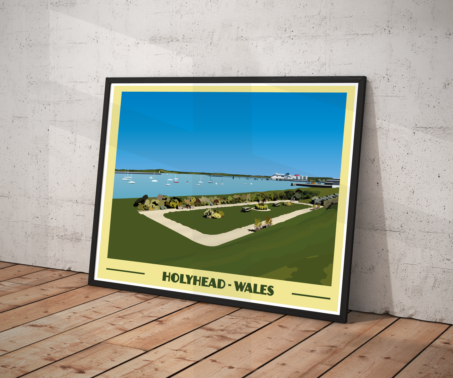Holyhead Travel Poster – Anglesey Coast (Lustre Art Print)